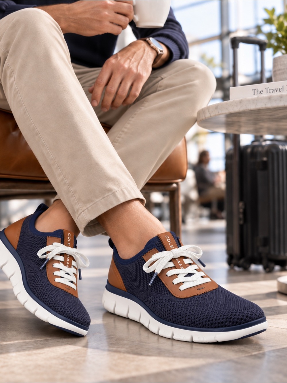 Cole Haan GrandSport Journey Knit Sneakers C32582 Navy Woodbury Men’s 9.5